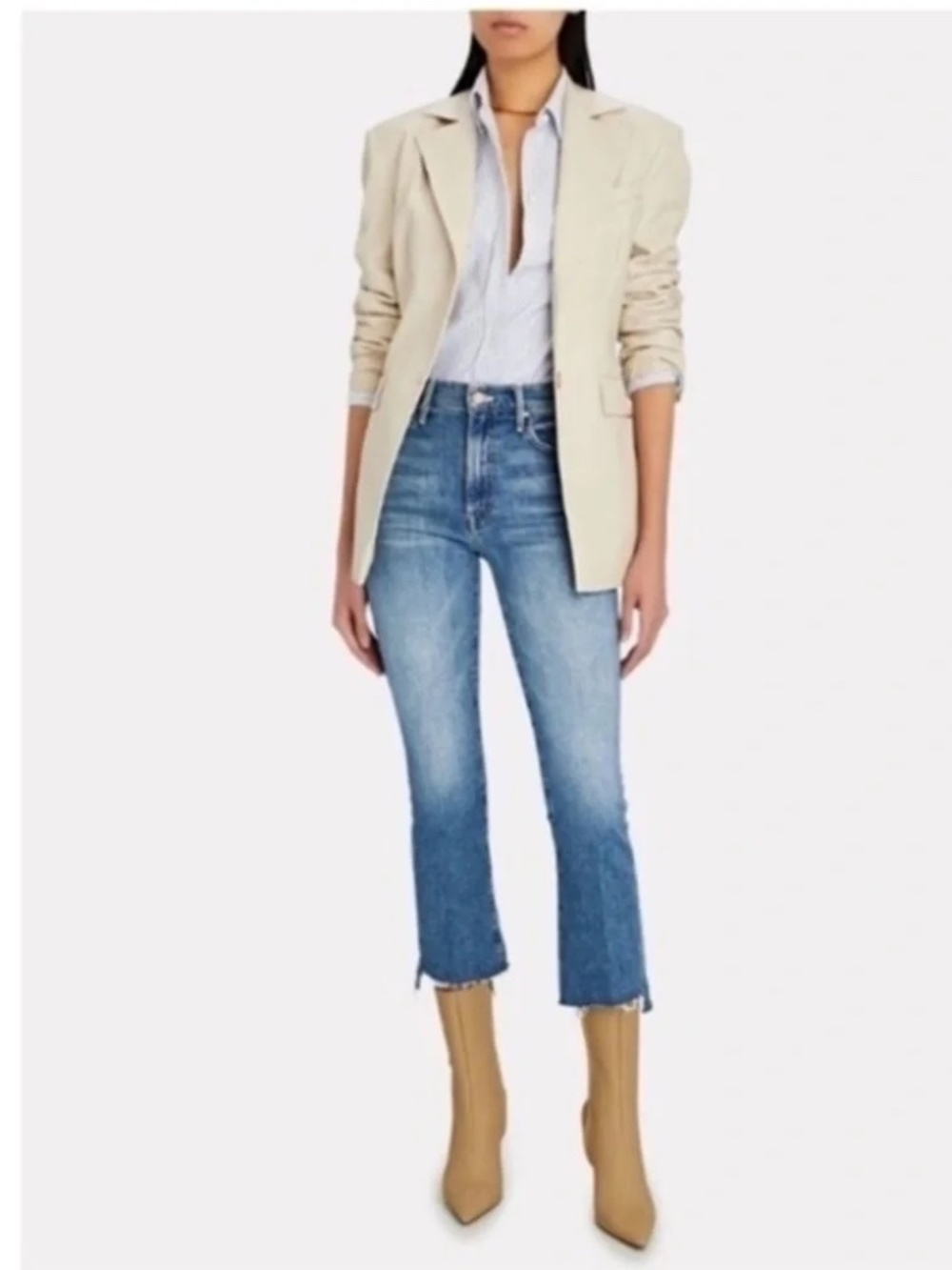 Mother The Insider Crop Step Fray Jeans - Size 25